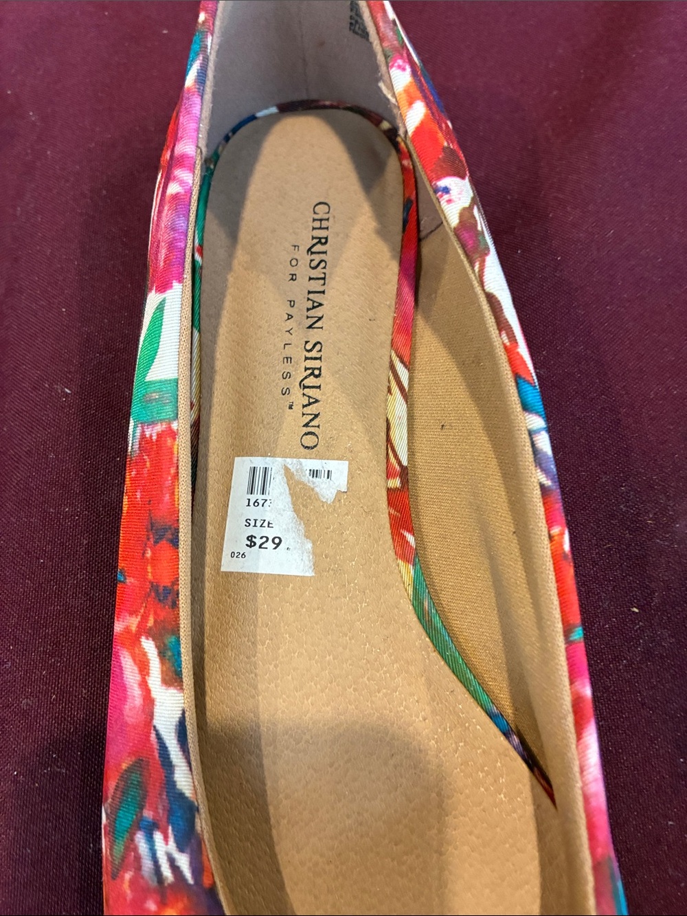 Christian Siriano Multicolor Floral Pointed-Toe Flats - Picture 2 of 3